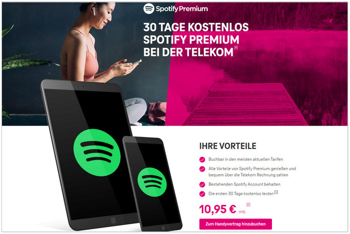 Spotify Premium mbei Telekom holen