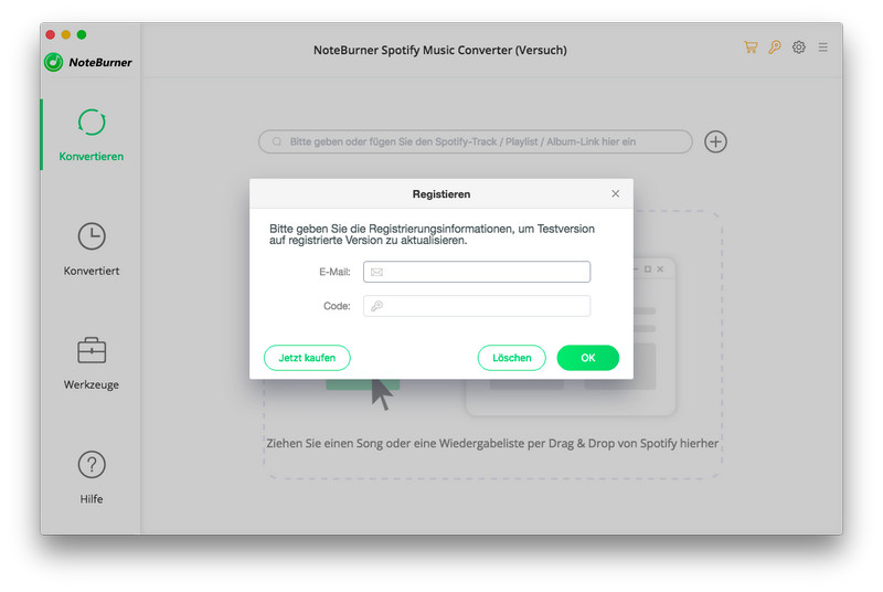 registrieren Sie Sidify Spotify Music Converter