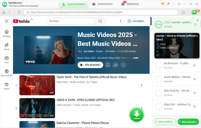 YouTube Playlist Download starten