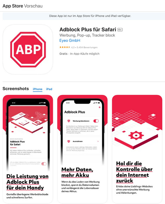 YouTube Adblocker für iPhone