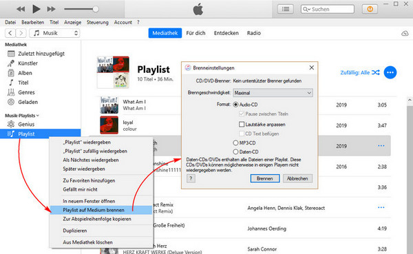 Musik per iTunes brennen