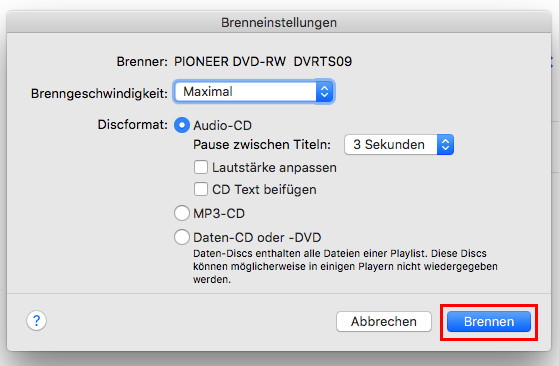 Musik mit iTunes auf CD brennen