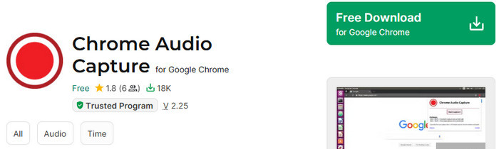 Chrome Audio Capture-Erweiterung