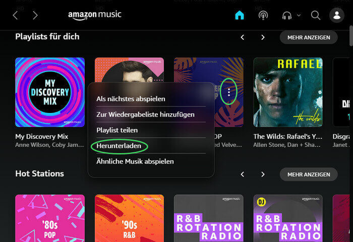amazon musik per amazon music app herunterladen