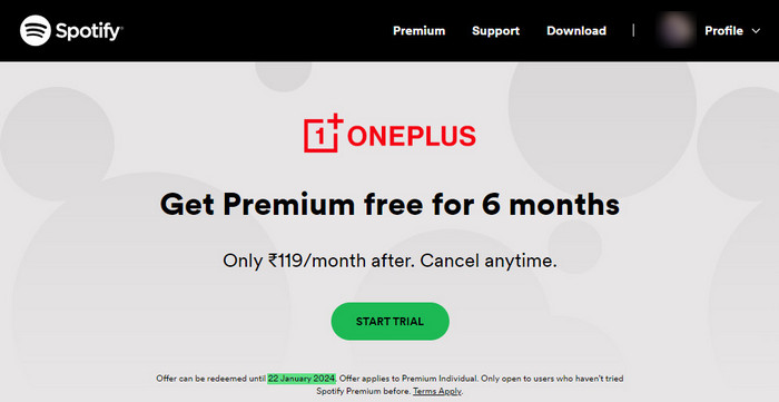 Spotify Premium mit ONEPLUS holen