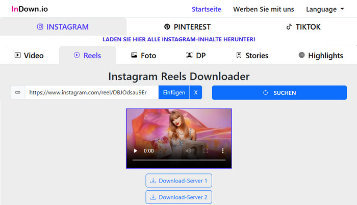 Indown.io Instagram MP3 Downloader