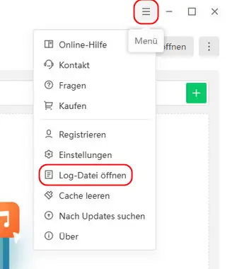 Log-Datei öffnen