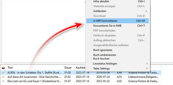 Audible in MP3 umwandeln mit OpenAudible