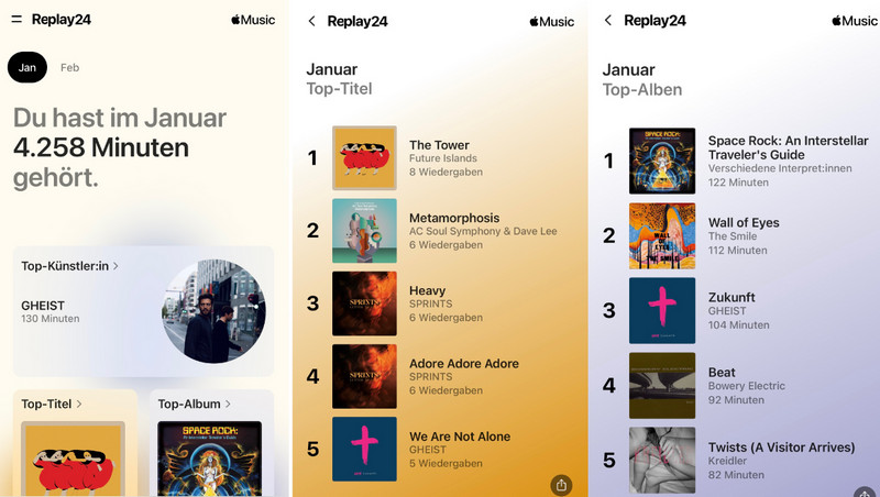 Apple Music Replay 2024 checken
