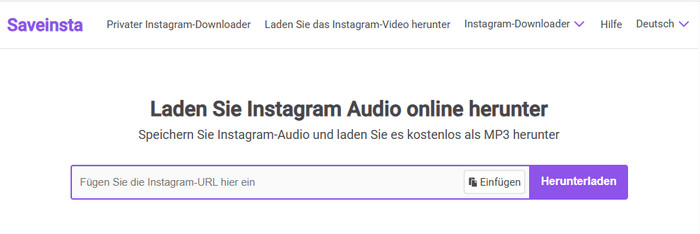 Saveinsta Instagram Audio Downloader Online