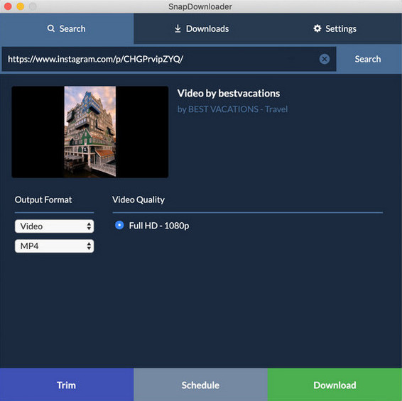 SnapDownloader Instagram Video Downloader