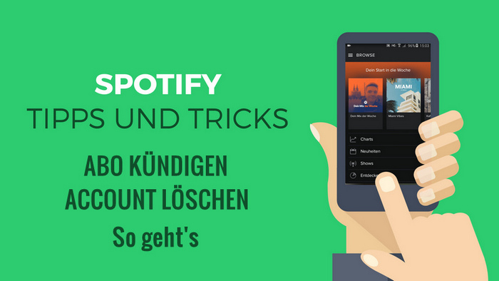 Spotify-Premium-Abo kündigen und Account löschen