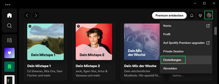 Speicherort von Spotify-Downloads