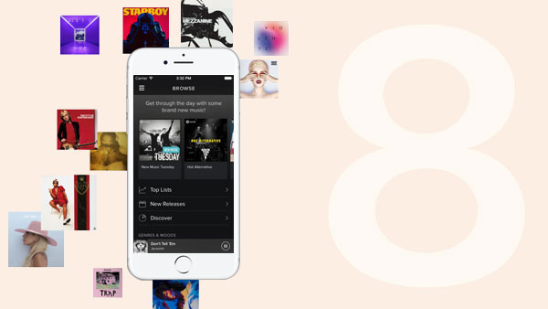 Spotify auf iPhone 8 / 8 Plus spielen