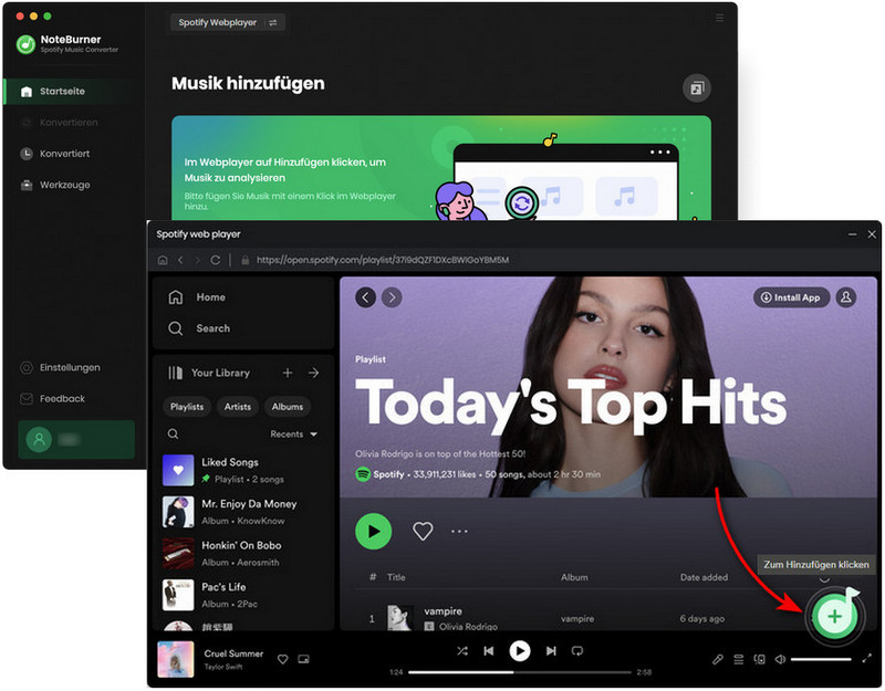 Spotify-Songs hinzufügen
