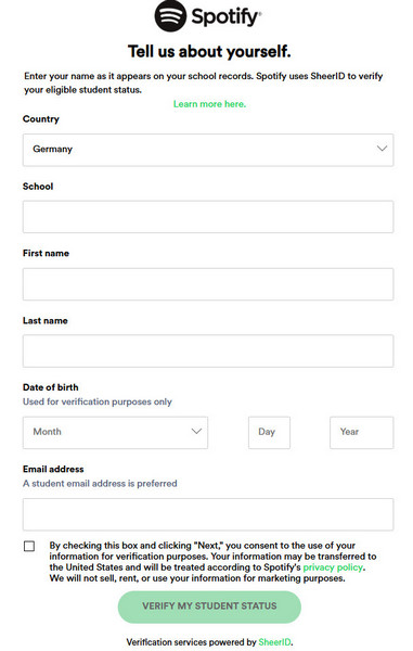 Spotify Studierendenstatus checken