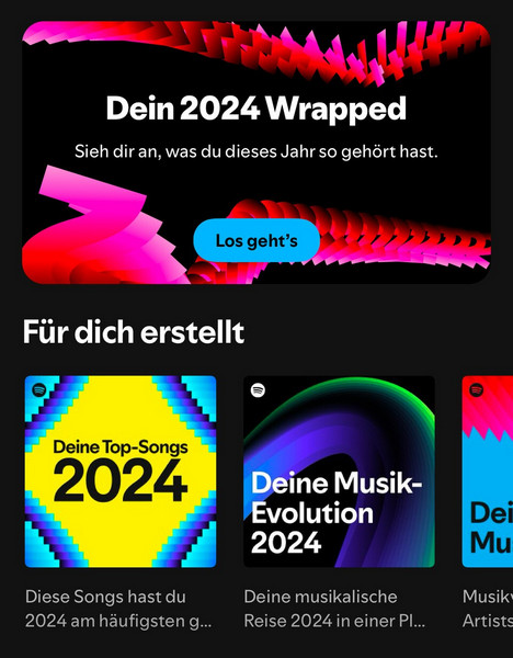 Spotify Wrapped auf dem Mobilgerät ansehen