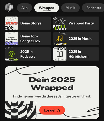 Spotify Wrapped auf dem Mobilgerät ansehen