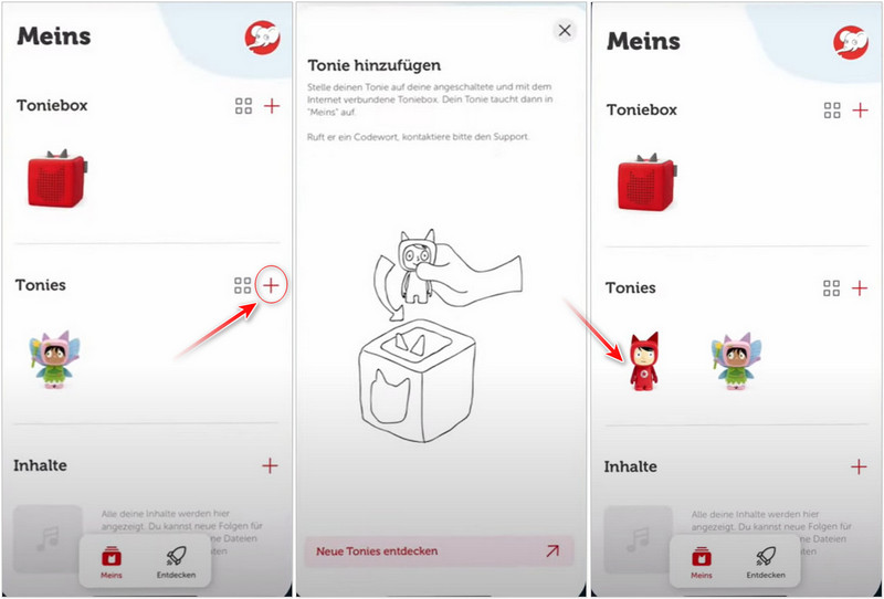 Tonie in App hinzugefügen
