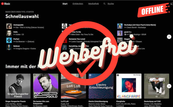 YouTube Music werbefrei hören