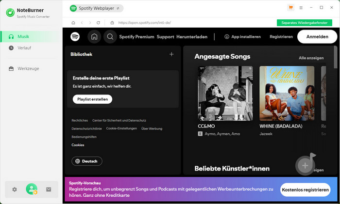 Spotify Webplayer Interner Viewer