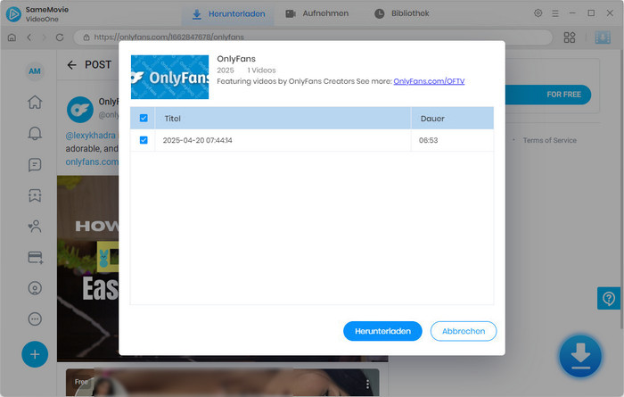 Download starten
